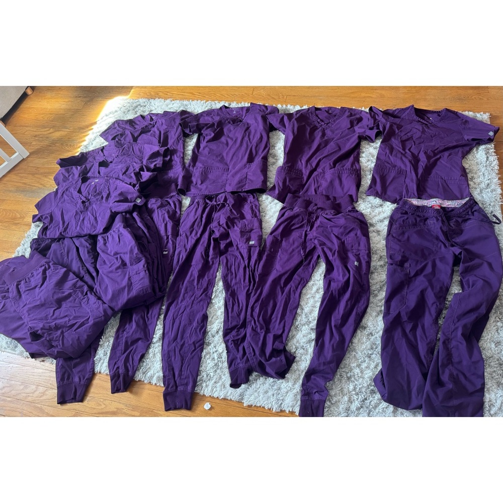 Purple Medical Scrub Sets (10 total pieces) Nursing, Dental